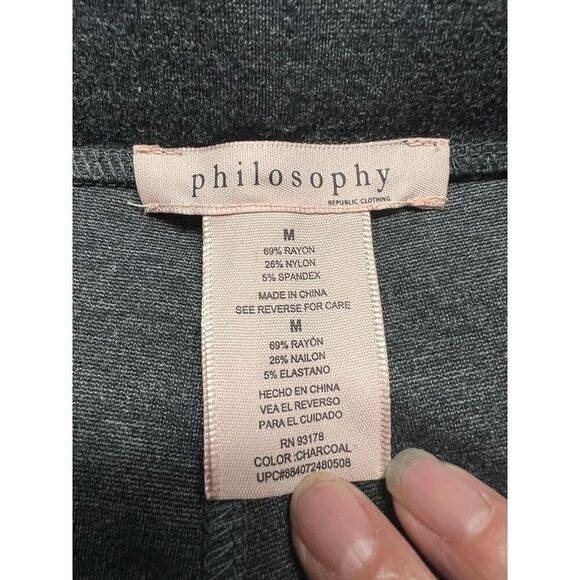 Philosophy Gray Legging Sz M NWT - Picture 3 of 9